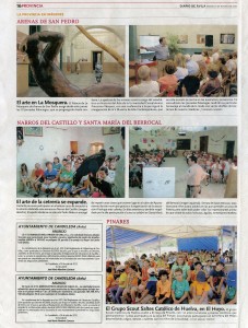 Diario de Ávila 4 de agosto de 2012: El arte de la cetrería se expande (Narros del Castillo, Santa María del Berrocal)