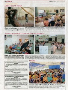 Diario de Ávila 4 de agosto de 2012: El arte de la cetrería se expande (Narros del Castillo, Santa María del Berrocal)